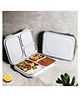 Basil Stainless Steel  3 Compartment Bento Lunch Box for Kids - Grey