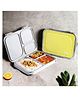 Basil Stainless Steel  3 Compartment Bento Lunch Box for Kids - Yellow