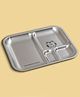 Basil Stainless Steel 4 Compartments Bento Plate for Kids - Tiger