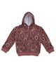 A Toddler Thing 100% Cotton Full Sleeves Animals Printed Quilted Hoodie - Brown