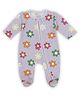 A Toddler Thing 100% Cotton Full Sleeves Floral Printed Quilted Romper - Lavender