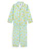 The Boo Boo Club 100% Cotton Full Sleeves Mushrooms Printed Coordinating Night Suit Set - Teal