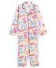 The Boo Boo Club 100% Cotton Full Sleeves Abstract Printed Coordinating Night Suit Set - Multi Colour