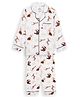 The Boo Boo Club 100% Cotton Full Sleeves Animals Printed Coordinating Night Suit Set - Off White
