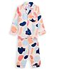 The Boo Boo Club 100% Cotton Full Sleeves Abstract Printed Coordinating Night Suit Set - Cream