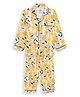 The Boo Boo Club 100% Cotton Full Sleeves Animal Printed Coordinating Night Suit Set - Yellow