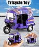 Toysire Pull-Back Powered Toys for Kids Auto Rickshaw Toy Fun Printed with & Movable Handle - Purple