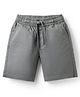 Pine Kids Cotton Woven Above Knee Length Solid Color Shorts - Grey