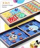 Babyhug Disney Mickey & Friends Theme 3 in 1 Fastest Finger Game |Improves Hand eye Co-ordination| Learning and Educational Toy| Family Board Game with Sling Puck Board,Ludo Snake & Ladder|Indoor Toys & Games for Kids.