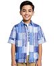 CAVIO Woven Full Sleeves Abstract Printed Shirt With Tee Set - Blue
