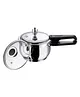 Vinod 18/8 Stainless Steel Splendid Plus Handi Shape Outer Lid Pressure Cooker - 1.5 L with Extra Glass Lid (Induction Friendly)