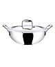 Vinod Platinum Triply Stainless Steel Extra Deep Kadai with Lid- 24 cm, 3.2 Ltr (Induction Friendly)