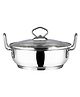 Vinod Stainless Steel Kadai with Glass Lid - 20 cm, 1.7 Ltrs (Induction Friendly)