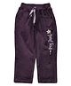 Lil Lollipop Good Focus Text Glitter Printed Pajama - Purple