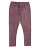 Lil Lollipop Velvet Hearts Designed Slim Fit Leggings - Mauve