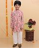 Vastrarth Cotton Full Sleeves Floral Printed Kurta Pyjama Set - Pink