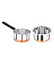 Omega Stainless Steel Copper Bottom Beta Cookware Set - 2Pcs (Tope - 1.1L, Saucepan - 1.2L)