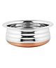 Omega Stainless Steel Copper Bottom Urli/Handi - 21 cm, 1.8 Ltrs (12