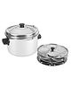 Omega Stainless Steel Idli Cooker/Maker/Pot With Idli Stand - 3 Plates 12 Idli Slots