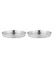Omega IVY Stainless Steel Matte Finish Dinner/Khumcha Plate - 27.8 Cm (Set of 2)