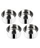 Omega Stainless Steel Veg Bowl/Katori/Sadi Vati - 9.5 cm, 275 ml (Set of 4) (6/22)