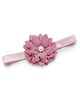 Bhoomi Collection Floral Designed & Pearl Embellished Headband - Onion Pink