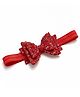 Bhoomi Collection Glittered Bow Designed & Sequins Embellished Headband - Red