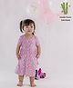 THE PLUSH CLUB Bamboo Cotton Half Sleeves Unicorn & Polka Dots Printed Dress - Pink