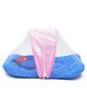 RRC Velvet  New Born Baby Bedding Set Foldable Mattress with Mosquito Net and Head  - Blue