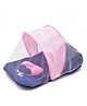 RRC Velvet  New Born Baby Bedding Set Foldable Mattress with Mosquito Net and Head  - Dark Blue