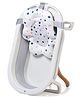Babyhug Foldable Bath Tub With Printed Cushion - Grey