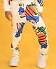 Anthrilo Fleece Abstract Printed Joggers - White