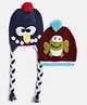MayRa Knits Pack Of 2 Hand Knitted Birds Crochet Designed Caps - Blue & Maroon