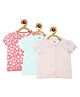 MINI KLUB Pack Of 3 Half Sleeves Striped & Floral Printed Jhablas - Multi Colour