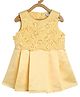 MINI KLUB Knit Sleeveless Floral Applique Detailed Dress - Beige