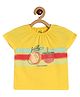 MINI KLUB Cotton Cap Sleeves Fruits Printed Top - Yellow