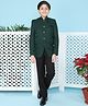 Jeet Ethnics Full Sleeves Solid Jodhpuri Coat & Pant Set - Green