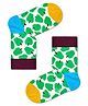 HAPPY SOCKS Organic Cotton Blend Apples Designed Socks - Green