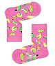 HAPPY SOCKS Organic Cotton Blend Banana & Birds Designed Socks - Pink