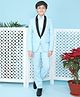 Jeet Ethnics Full Sleeves Solid 4 Piece Party Suit Set - Blue