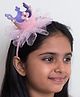 Ribbon candy Crown Designed Pearl Embellished Hair Band - Pink