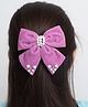 Ribbon candy Bow Designed & Pearls Embellished Alligator Clip - Light Purple