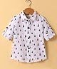 JASH KIDS Cotton Knit Full Sleeves Jungle Theme Printed Shirt - White