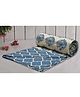 Trance Home Linen Pure Malmal Cotton Multipurpose Baby Dohar - Damask Blue