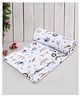 Trance Home Linen Pure Malmal Cotton Multipurpose Baby Doha r- Orange Giraffe