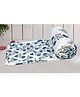 Trance Home Linen 100% Cotton Reversible Dohar Double - Aangan Blue White