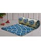 Trance Home Linen 100% Cotton Reversible Dohar Double Bed - Abstract Blue Green