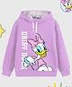 KUCHIPOO Fleece Mickey & Friends Featuring Full Sleeves Daisy Duck Printed Hoodie - Purple