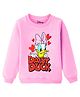 KUCHIPOO Fleece Mickey & Friends Featuring Full Sleeves Daisy Duck Printed Sweatshirt - Pink