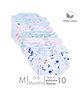 Chirsh Baby Cloth Nappies With String New Born Washable Reusable Cotton Cloth Diapers/ Nappies Pack Of 10 (0-6 Months) Medium - Multicolor